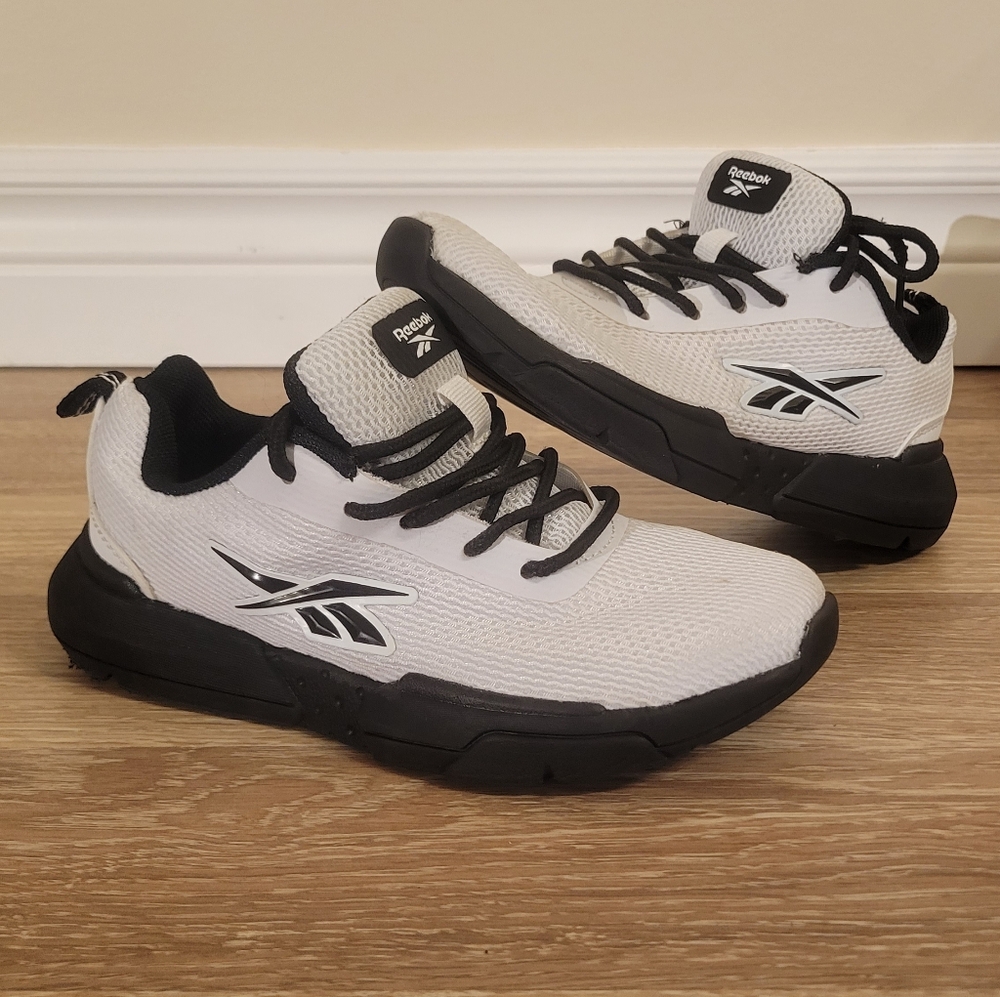 Reebok Kids's White and Black Athletic Shoes